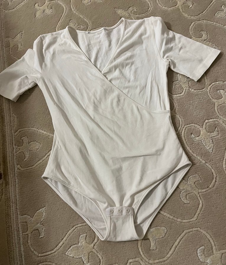 Penye kruvaze yaka body bluz s beden - Görsel 2