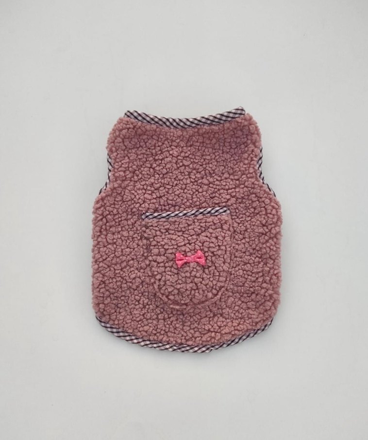 Pembe Tüylü Köpek Kıyafeti XL küçük ırk - Görsel 2