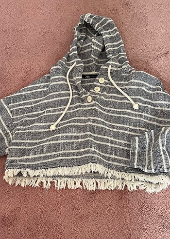 Gri Çizgili Şort- Üst takım XS bedendir - Görsel 3