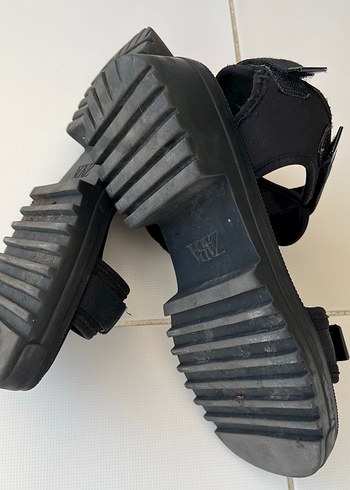 Siyah Platform Topuklu Kadın Sandalet - Görsel 4