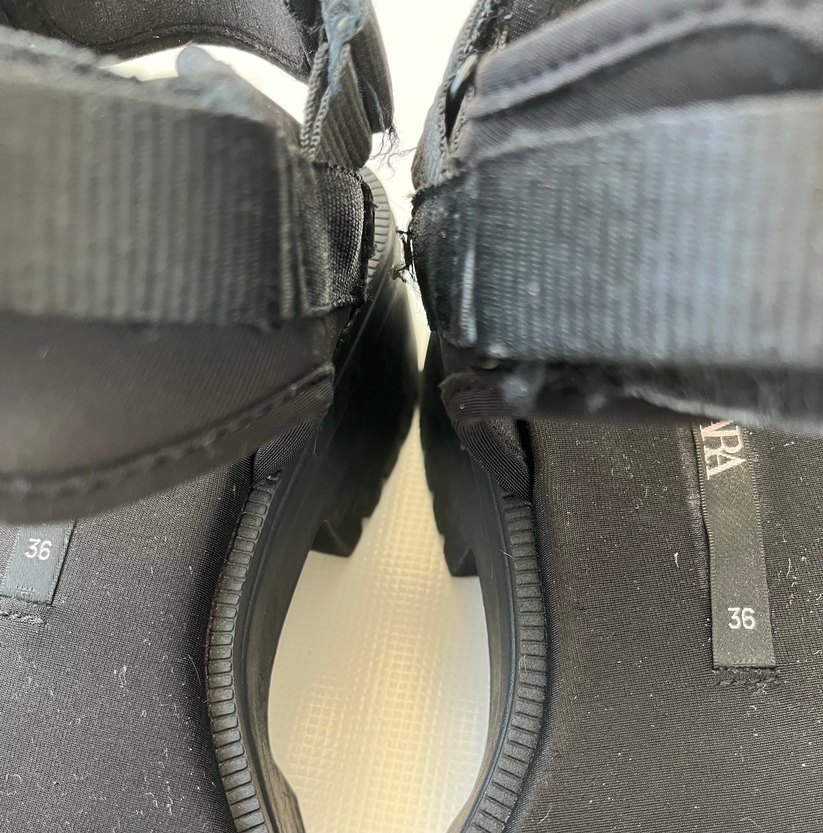 Siyah Platform Topuklu Kadın Sandalet - Görsel 5