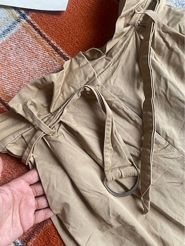 38 Beden camel Renk Krem rengi dar pantalon