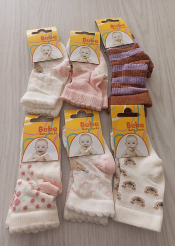Diğer Bebe Kız Çocuk Çok Renkli Yumuşak Çoraplar
