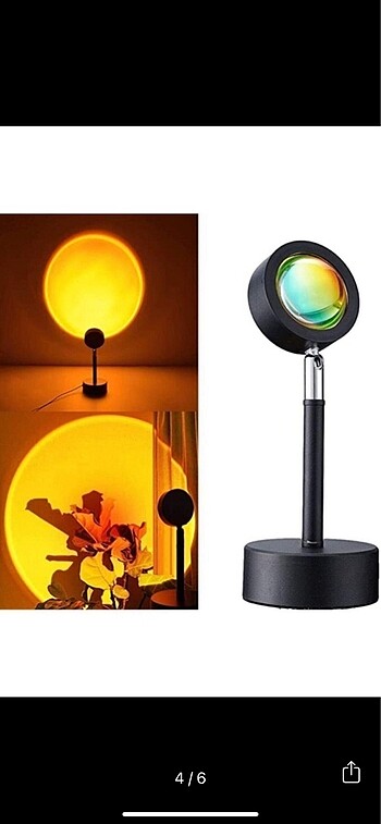  Beden çeşitli Renk Gün batımı projektör lambası dekoratif