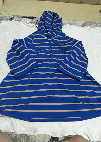m Beden mavi Renk Mavi Çizgili Salaş kadın sweatshirt
