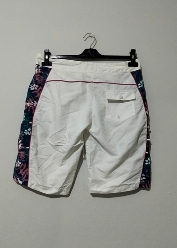 Beyaz Desenli Erkek Mini Şort - Görsel 2