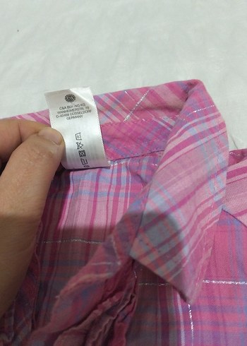 Pembe Fırfırlı Kısa Kollu çocuk Gömlek - Görsel 3