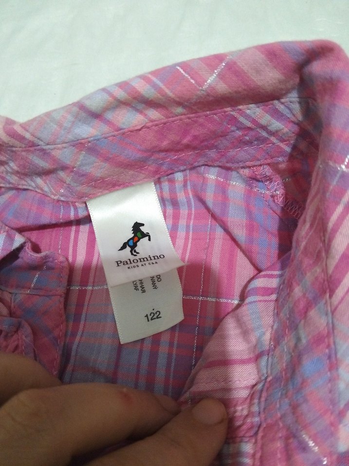 Pembe Fırfırlı Kısa Kollu çocuk Gömlek - Görsel 2