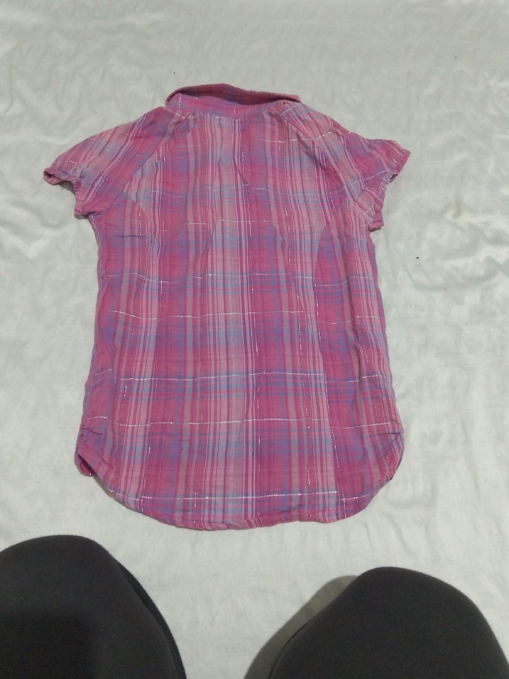 Pembe Fırfırlı Kısa Kollu çocuk Gömlek - Görsel 4