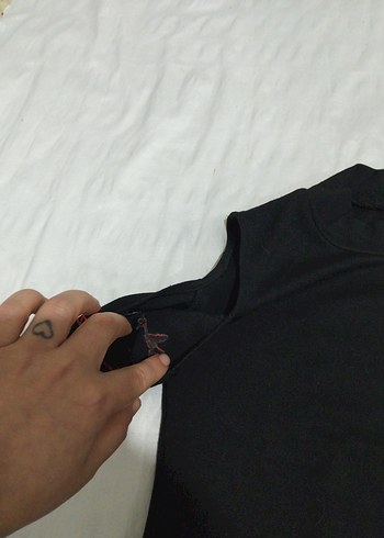 Kız Çocuk Siyah Uzun Kollu Goth Tişört - Görsel 6