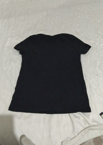 Siyah Pamuklu Baskılı kız çoçuk Tişört - Görsel 3