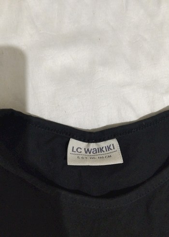 Siyah Pamuklu Baskılı kız çoçuk Tişört - Görsel 2