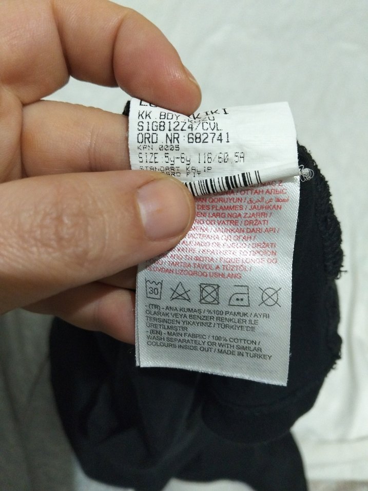 Siyah Pamuklu Baskılı kız çoçuk Tişört - Görsel 4