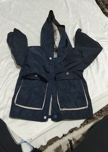 Kapüşonlu Erkek Çocuk Lacivert Mont - Görsel 6