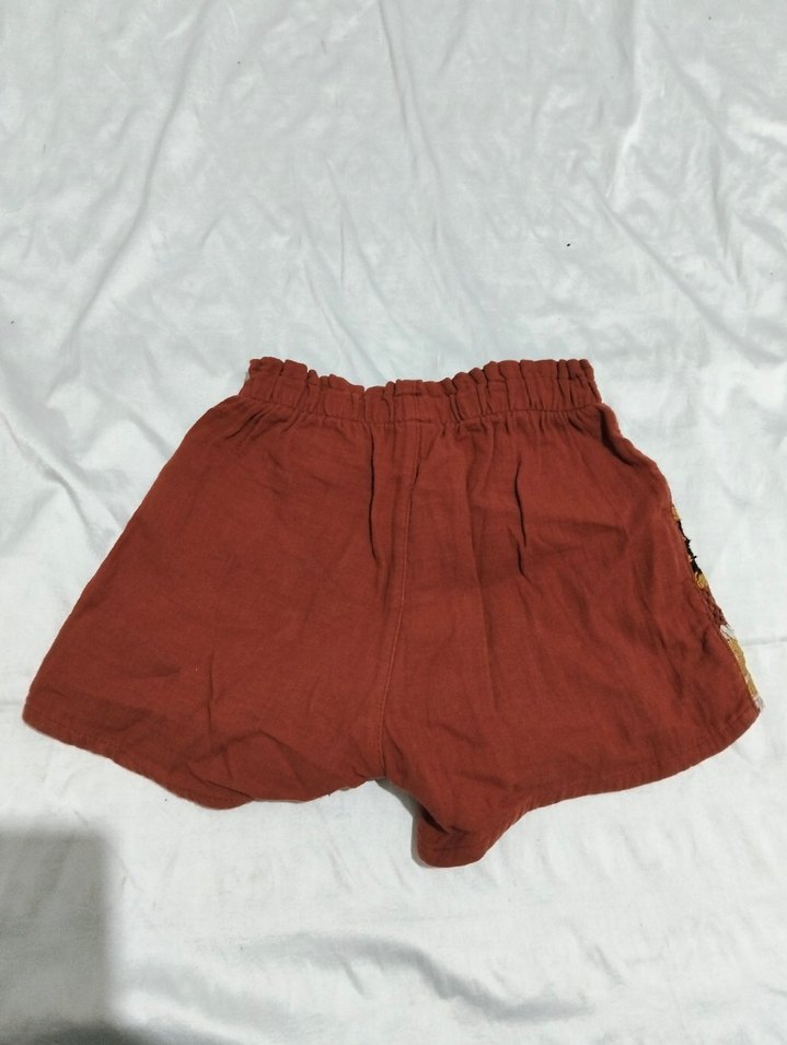 Bohem Çiçek Desenli Örgü Mini Şort - Görsel 2