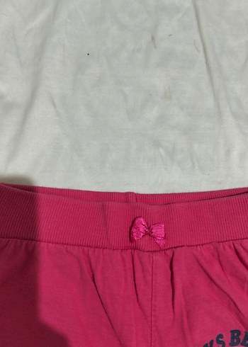 Renkli Baskılı Pembe Kız Şortu - Görsel 6