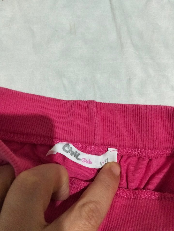 Renkli Baskılı Pembe Kız Şortu - Görsel 2