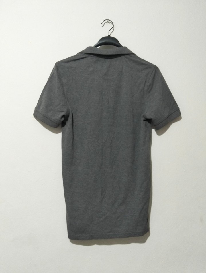 Gri Kısa Kollu Polo Yaka Erkek Tişört - Görsel 4