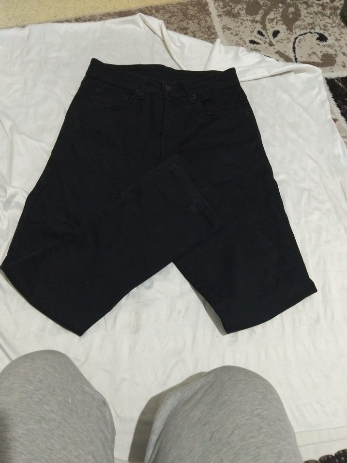 Erkek Siyah Kemerli Regular Fit Kot Pantolon - Görsel 5