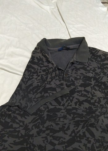 Gri Batik Desenli Erkek Polo Tişört - Görsel 8