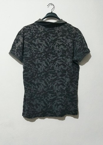 Gri Batik Desenli Erkek Polo Tişört - Görsel 3