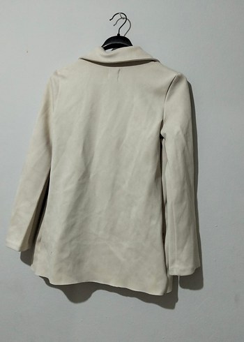 Bej Süet Kadın Blazer Ceket - Görsel 3