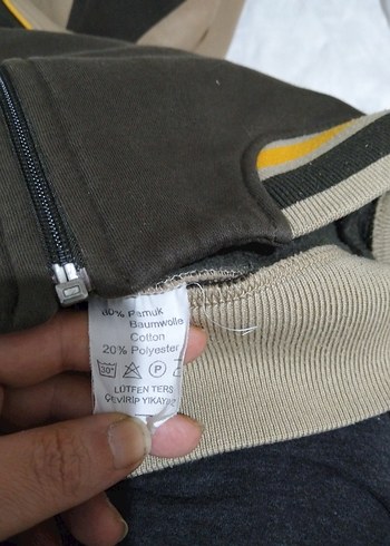 l Beden çeşitli Renk Fermuarlı Yüksek Yakalı Erkek Sweatshirt