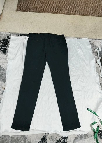 Diğer Erkek Siyah Normal Kesim Kemerli Pantolon