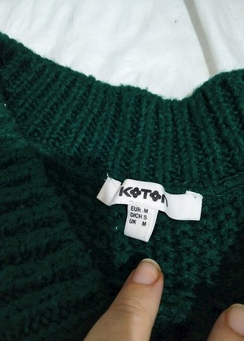 Koton Yeşil Örgü Kadın Triko Kazak