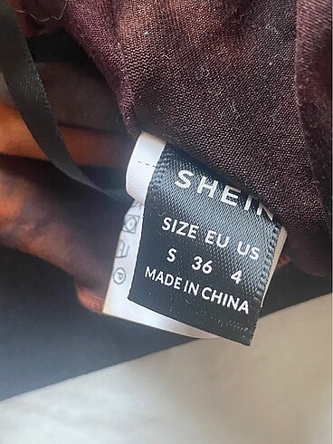 s Beden kahverengi Renk Shein crop top