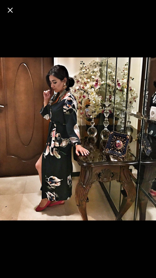 Floral çiçek desenli şık kaliteli hiç giyilmemiş kimono