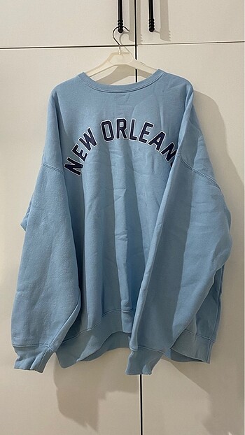 m Beden mavi Renk Bershka oversize mavi sweat