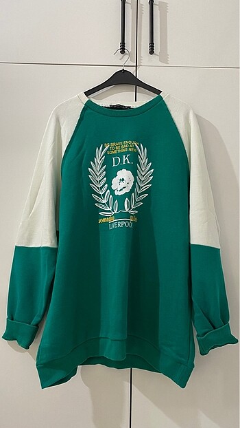 Trendyolman yeşil oversize sweatshirt