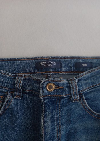 LC Waikiki Gevşek Kesim Kadın Mavi Midi Kot Pantolon