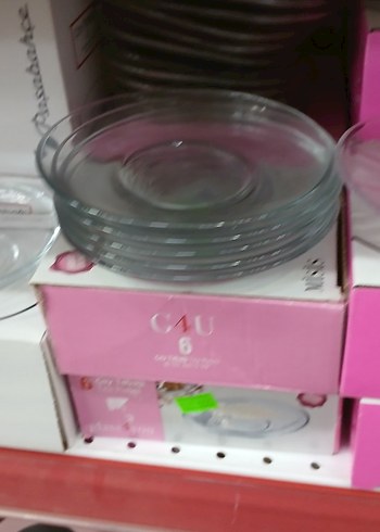 Beden Riva Beyaz Cam Tabak Seti çay tabagı