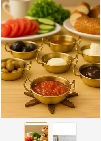 Beden Parlak Altın Renkli Kulplu sunumluk 10 ve 12 cm