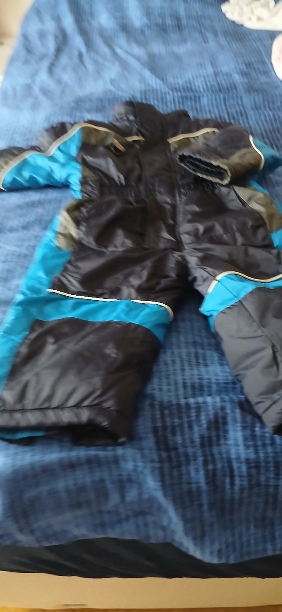 Fermuarlı Koyu Mavi Bebek Kayak Tulumu - Görsel 2