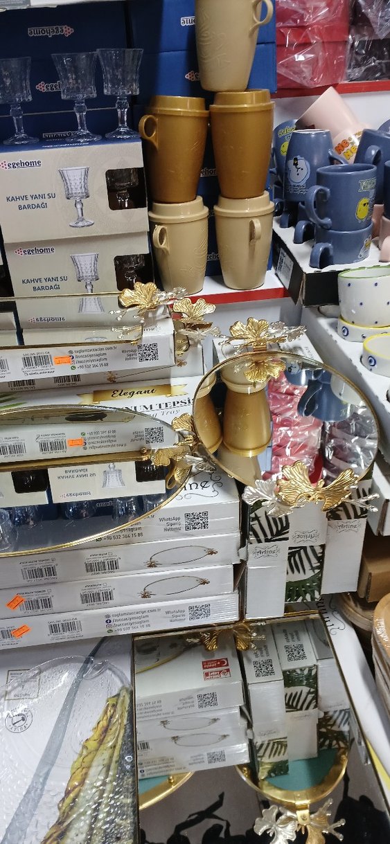 Altın Renkli Desenli Tepsi - Görsel 2