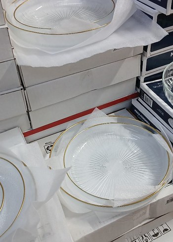 Altın Renkli Modern Klasik Ayaklı Tabak Seti - Görsel 4