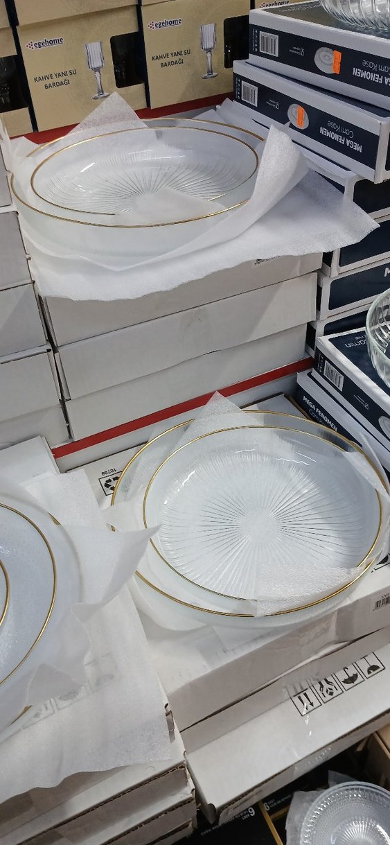 Altın Renkli Modern Klasik Ayaklı Tabak Seti - Görsel 4