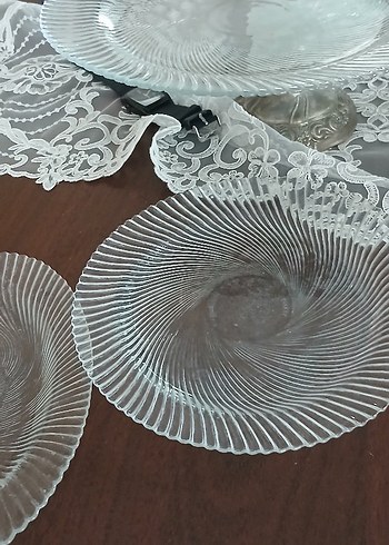 Gri Şeffaf Cam Tabak paşabahce - Görsel 5