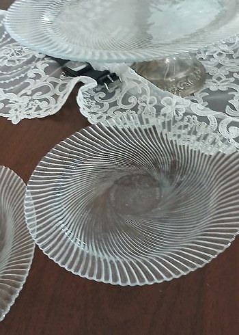 Gri Şeffaf Cam Tabak paşabahce - Görsel 3