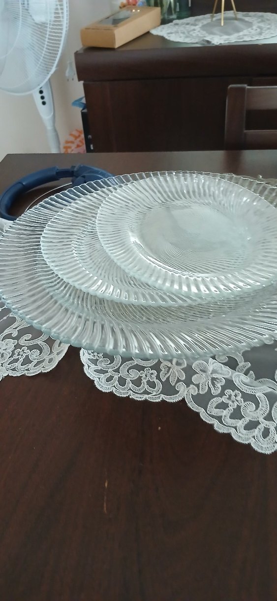 Gri Şeffaf Cam Tabak paşabahce - Görsel 2