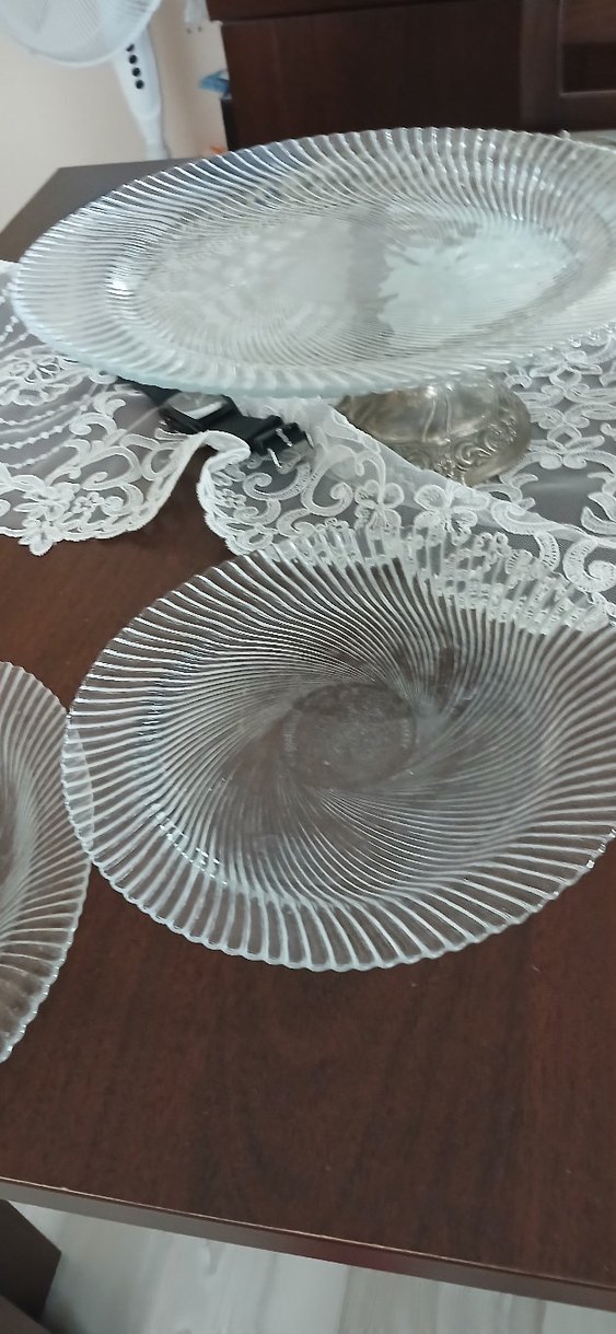 Gri Şeffaf Cam Tabak paşabahce - Görsel 3