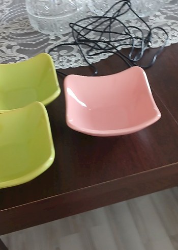 Renkli Seramik Küçük Tabak Seti - Görsel 8