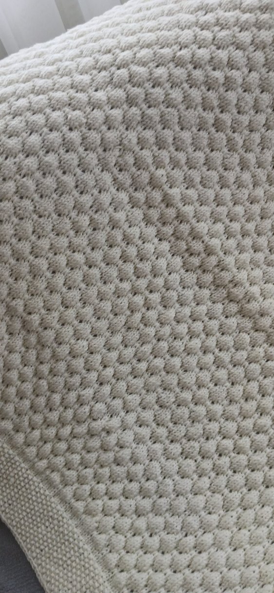 i Örgü Bebek Battaniyesi fıstık model - Görsel 2