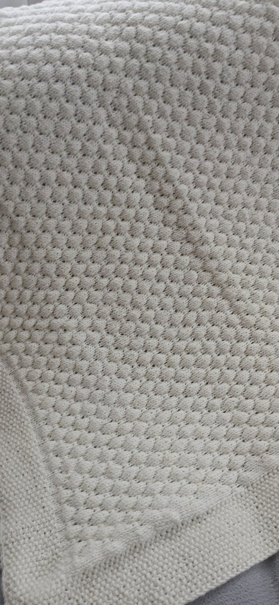 i Örgü Bebek Battaniyesi fıstık model - Görsel 3