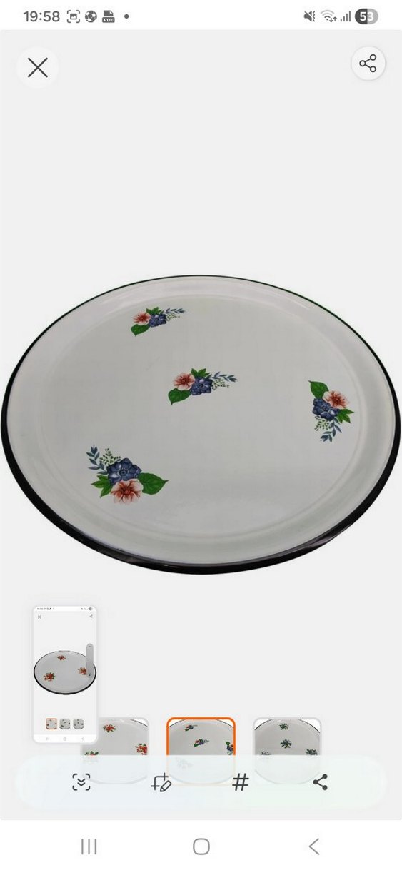 Çiçek Desenli emaye tepsi - Görsel 4