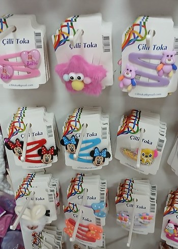 Renkli Çocuk Saç Tokaları Velcro Bantlı - Görsel 3