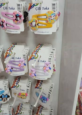 Renkli Çocuk Saç Tokaları Velcro Bantlı - Görsel 9